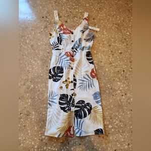Monteau Linen Tropical Dress Small